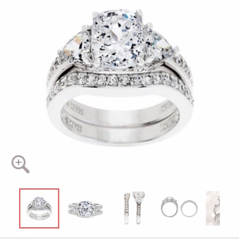 QVC Diamonique 3 bands beautiful set